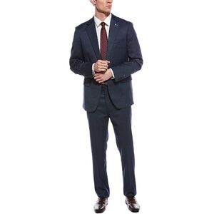 Scotch & Soda Mens  Birdseye Suit, Blue